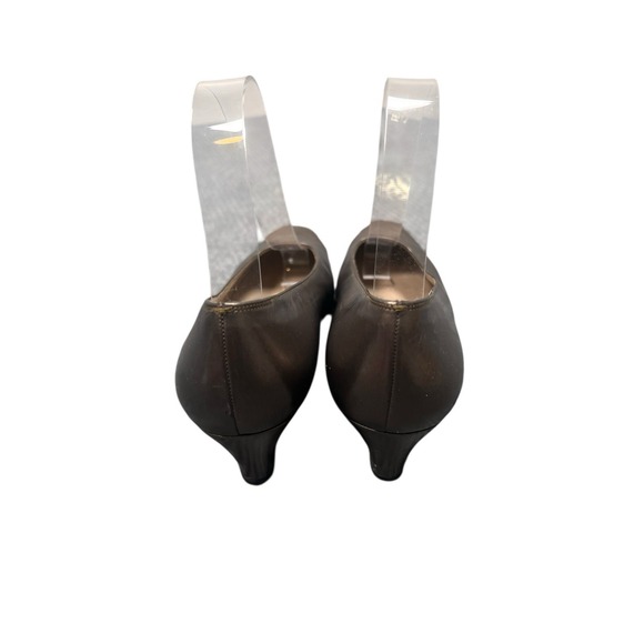 Vintage Salvatore‎ Ferragamo Ladies Two Tone Shoes Size 8.5 AA Bronze Gold - Picture 4 of 5